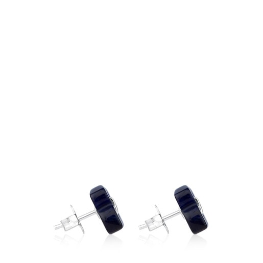 Silver Cruise Earrings with Sodalite