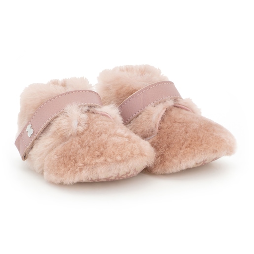 Mini furry boots in Pink . | TOUS