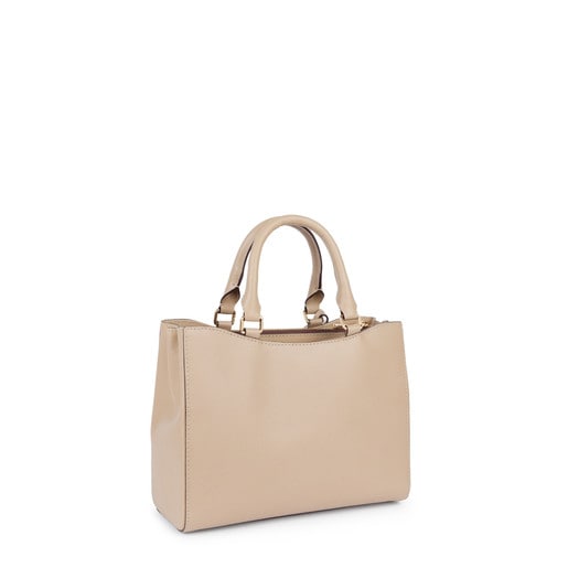 Small taupe Leather Odalis City bag