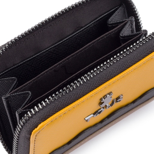 Medium mustard-black Carlata Change purse