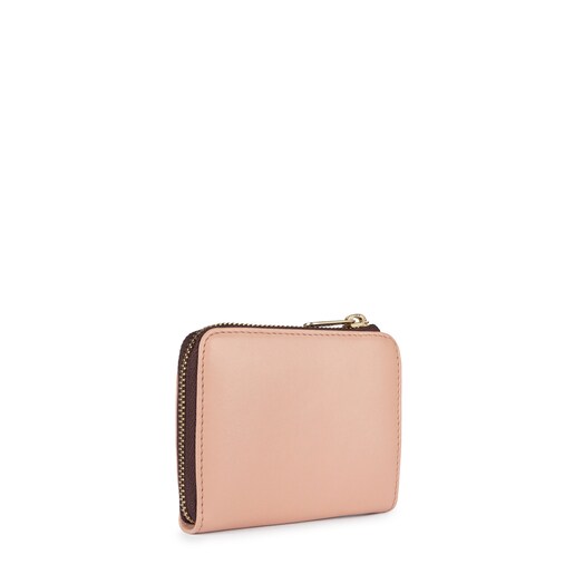Small pink Leather Liz Wallet