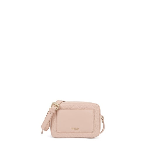 Medium pink Leather Mossaic Crossbody Bag