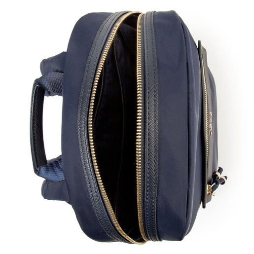 Navy colored Canvas Brunock Chain Backpack