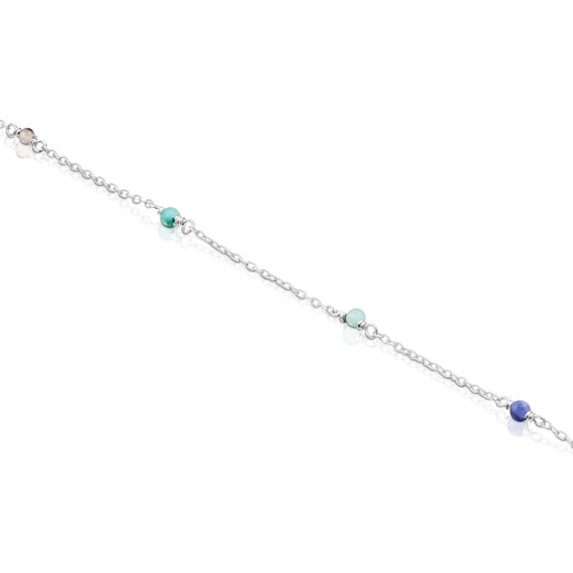 Silver Super Power Bracelet with Gemstones