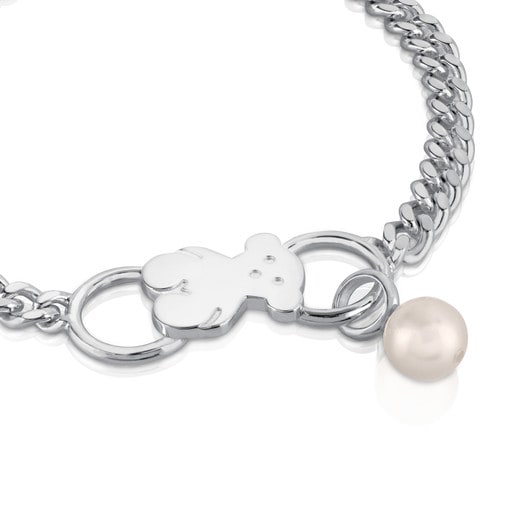 Silver Sweet Dolls Bracelet with Pearl