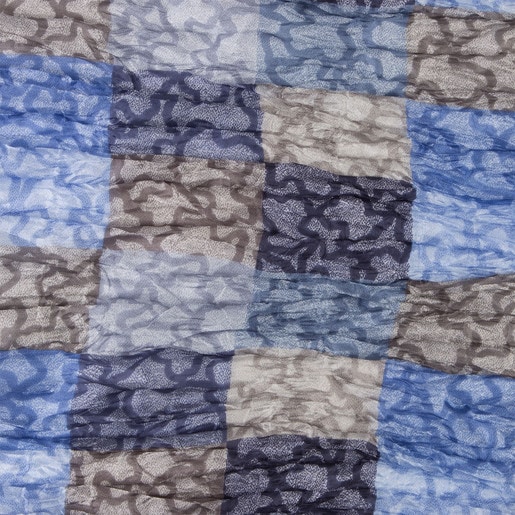Foulard Kaos Cuadrados en color azul-marino