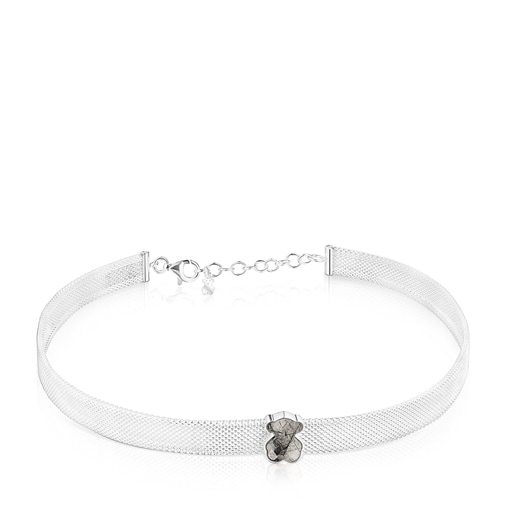 Silver mesh choker on sale
