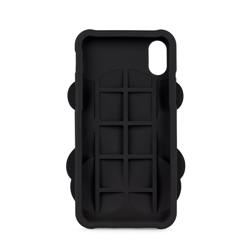 Funda de móvil iPhone X Rubber Bear en color negro