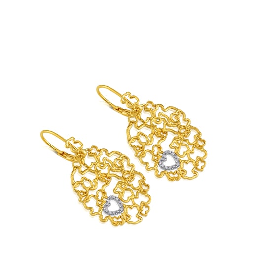 Gold Milosos Earrings with Diamonds 