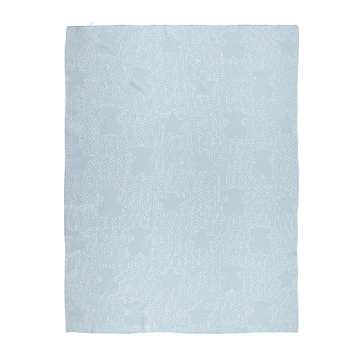 Nile iconic Tous reversible blanket in Sky Blue
