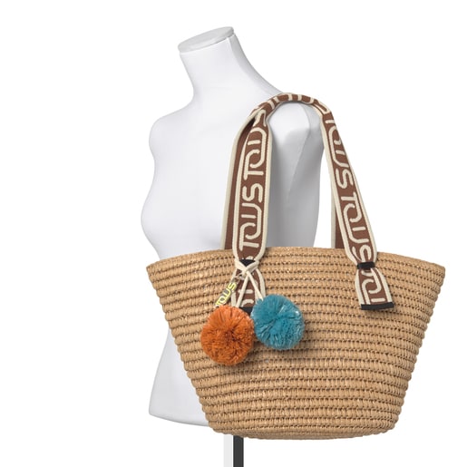 Tote bag grande TOUS Summer natural e castanho