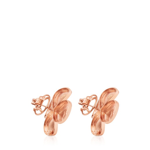 ATELIER Flor Earrings in rose Gold with Rhodolites