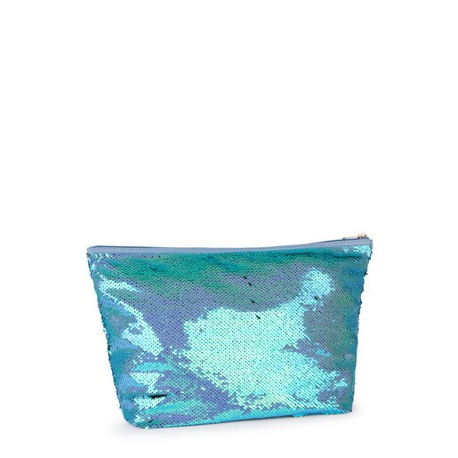 Medium blue Kaos Shock Sequins Handbag