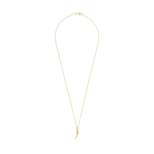 Collar TOUS Good Vibes cuerno de oro y diamantes