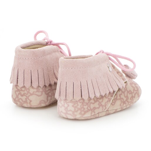 Mini girl’s fringed boots in Pink