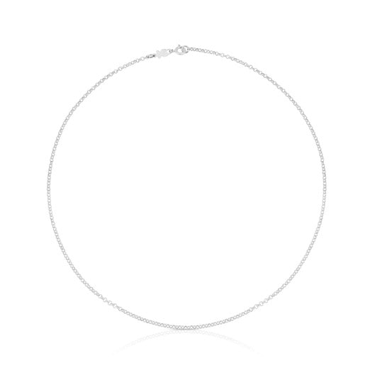 Gargantilla de plata con anillas redondas, 45 cm Chain