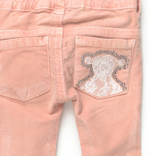 Pantalón skinny terciopelo niña Pant Rosa