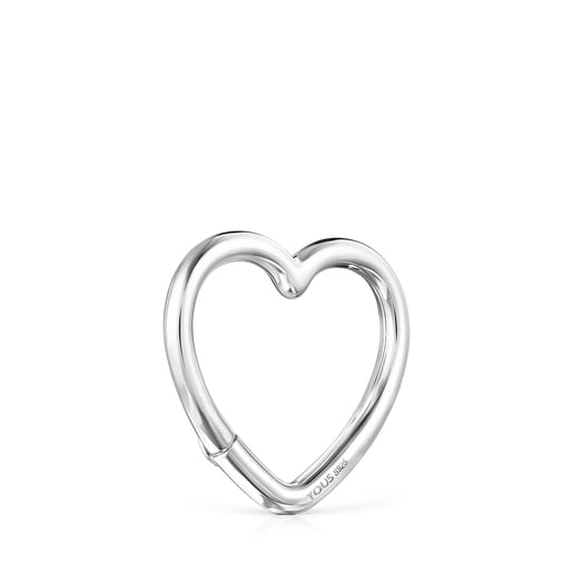 Large Silver Hold heart Ring