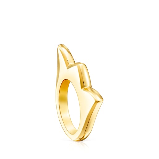 Silver Vermeil New Sweet Dolls tulip Ring TOUS