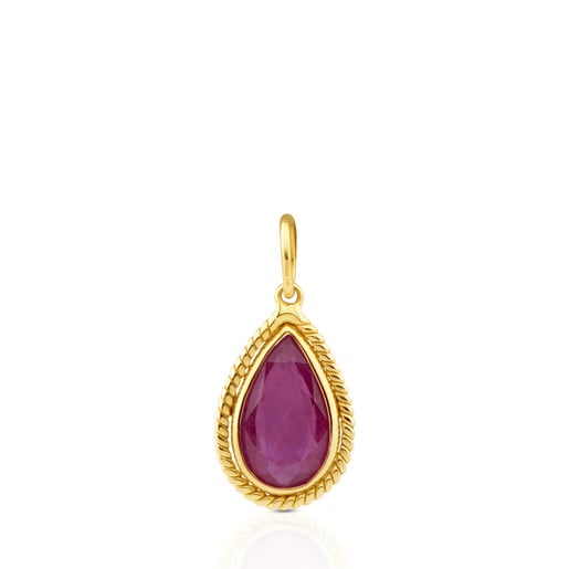 Gold Gem Power Pendant with Ruby