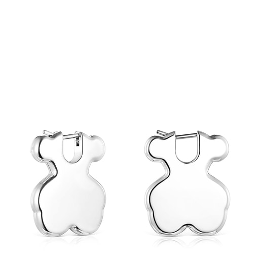 Short Silver TOUS Sweet Dolls bear earrings. 2,7cm.