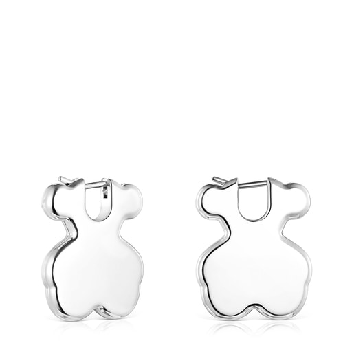 Pendientes cortos oso de plata de 2,7cm Sweet Dolls