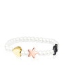 Pulseira Sweet Dolls de Pérolas com Prata vermeil, Prata vermeil rosa e Prata dark silver