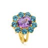 ATELIER Tea Time Ring in Gold with Apatite and Amethyst