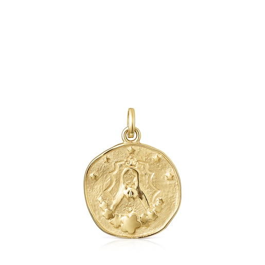 Silver Vermeil Virgin Guadalupe Devotion Pendant