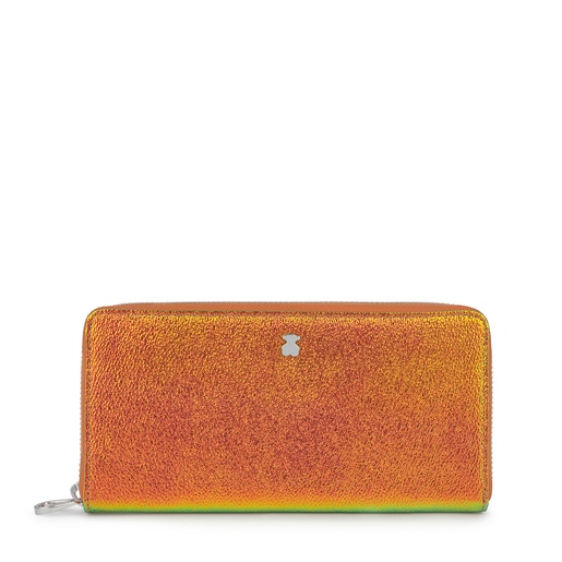 Stredne veľká dúhová oranžová peňaženka Dorp