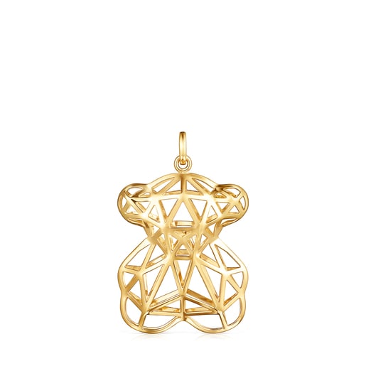 Large Silver Vermeil Sketx Line Pendant