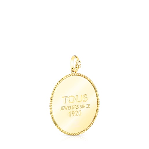 TOUS Large Silver Vermeil Minne Pendant