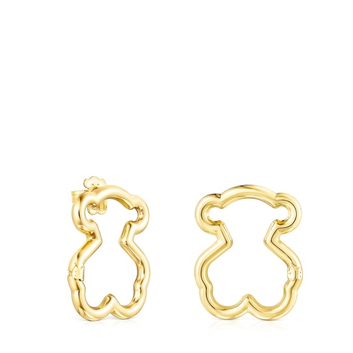 Medium Hold Vermeil Bear Earrings