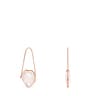 Aretes Sweet Dolls Color con baño de oro rosa 18 kt sobre plata y Cuarzo rosa