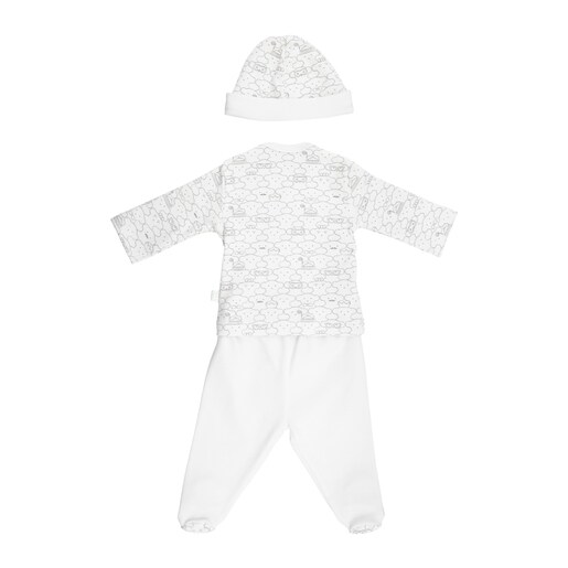 Mani Bear newborn set in White