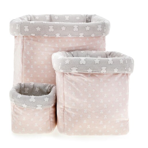 Micropoints cloth baskets in pink