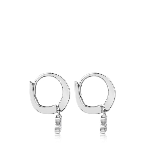 White Gold Earrings with Diamonds Bear motif TOUS Puppies | TOUS