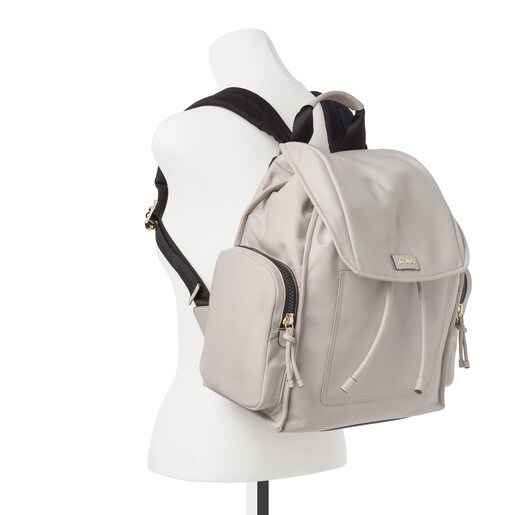Taupe Nylon Doromy Backpack