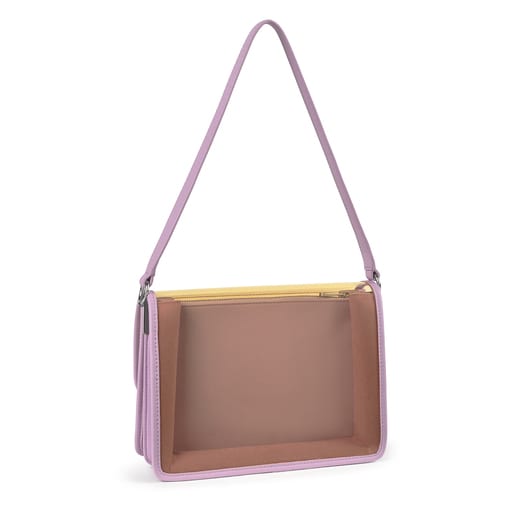 Medium transparent lilac Audree Crossbody bag