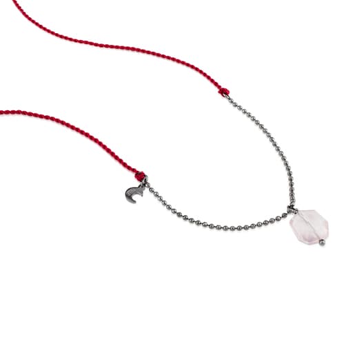 Silver Casualidad Necklace with Quartz