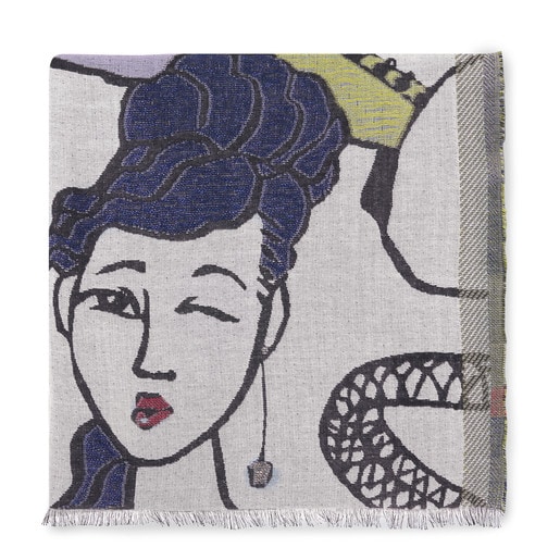 Multicolored Tous Tribe Jacquard foulard