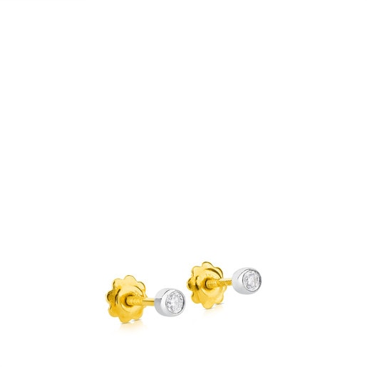 Yellow and White Gold TOUS Diamonds Earrings