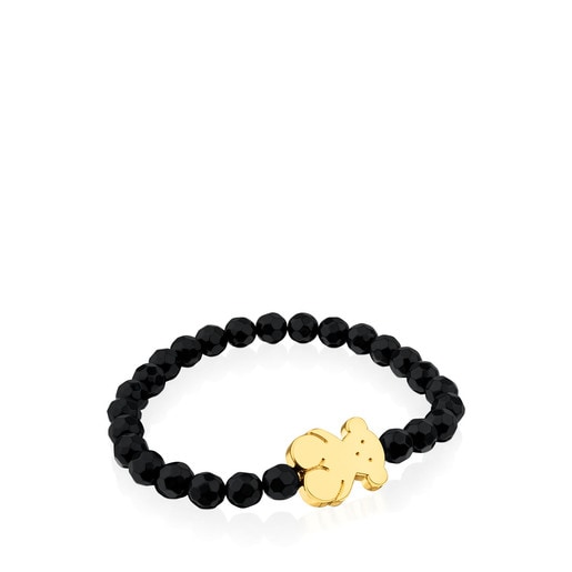 Armband Sweet Dolls aus Vermeil-Silber und Onyx