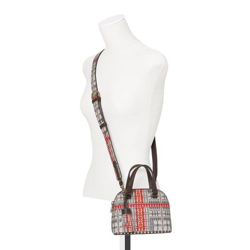 Mini stone-red Alicya Bowling bag