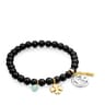 Pulseira TOUS Good Vibes 13 em Prata, Prata Vermeil e Shungites