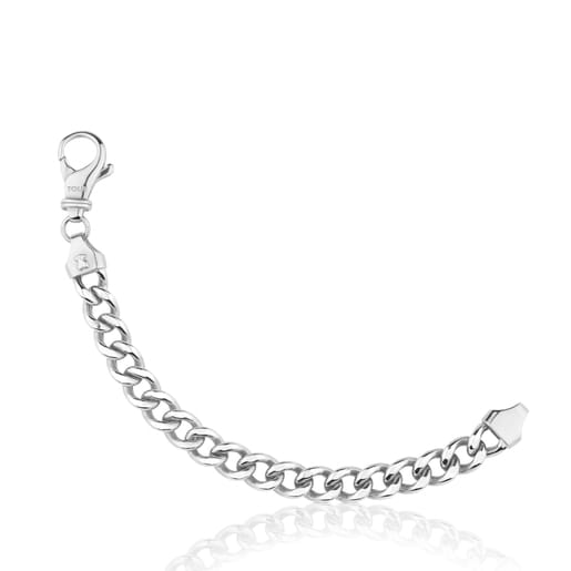 Silver TOUS Basics Bracelet curb chain