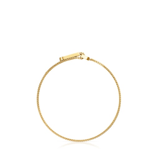 Gold-colored IP Steel Mesh Bracelet magnet closure