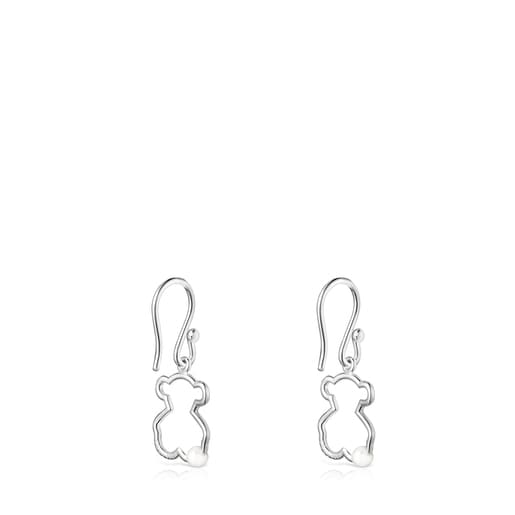 Aretes Silueta de Plata con Perla TOUS