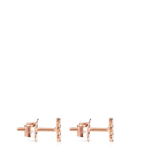 Riviere Earrings in Rose gold with Diamonds
