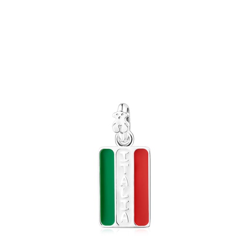 Silver and Enamel ITALIA Pendant